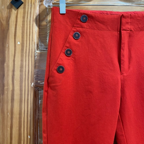 Anthropologie Essential Slim Pant, Red Size 8 - Picture 2 of 3
